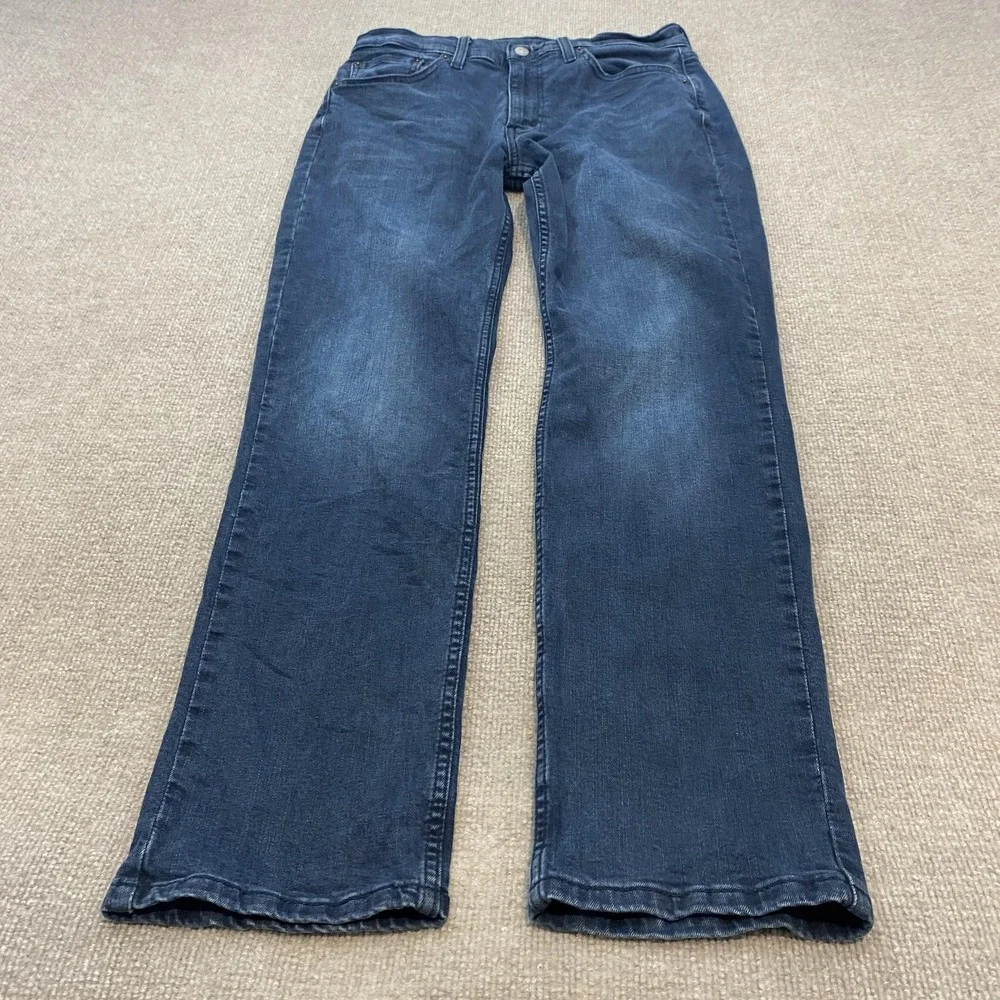 Levis 514 Jeans Mens 32x32 Blue Med Wash Straight Stretch WaterLess Denim Pants